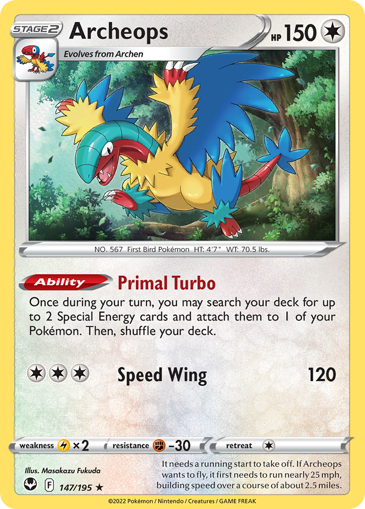 Archeops - 147/195 - Rare Holo