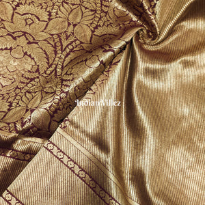 Janhvi Kapoor Inspired Pure Designer Katan Banarasi Saree