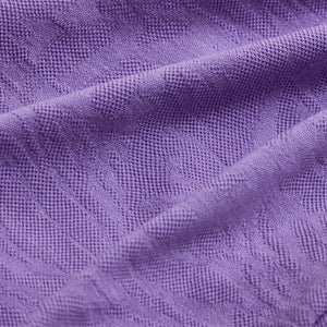 Lavender Self-Design Zipper Polo T-Shirt