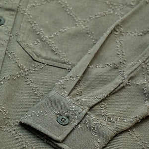 Olive Geometric Overshirt