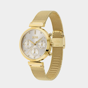 Flawless Women Quartz Silver Dial Chronograph Mesh Watch 1502552