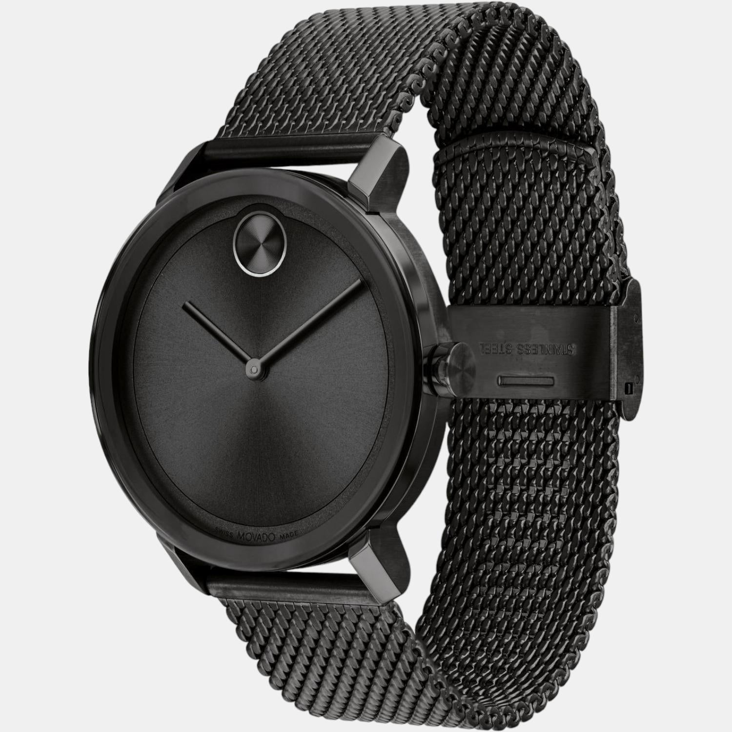 Bold Evolution Men Quartz Black Dial Analog Stainless Steel Watch 3600792