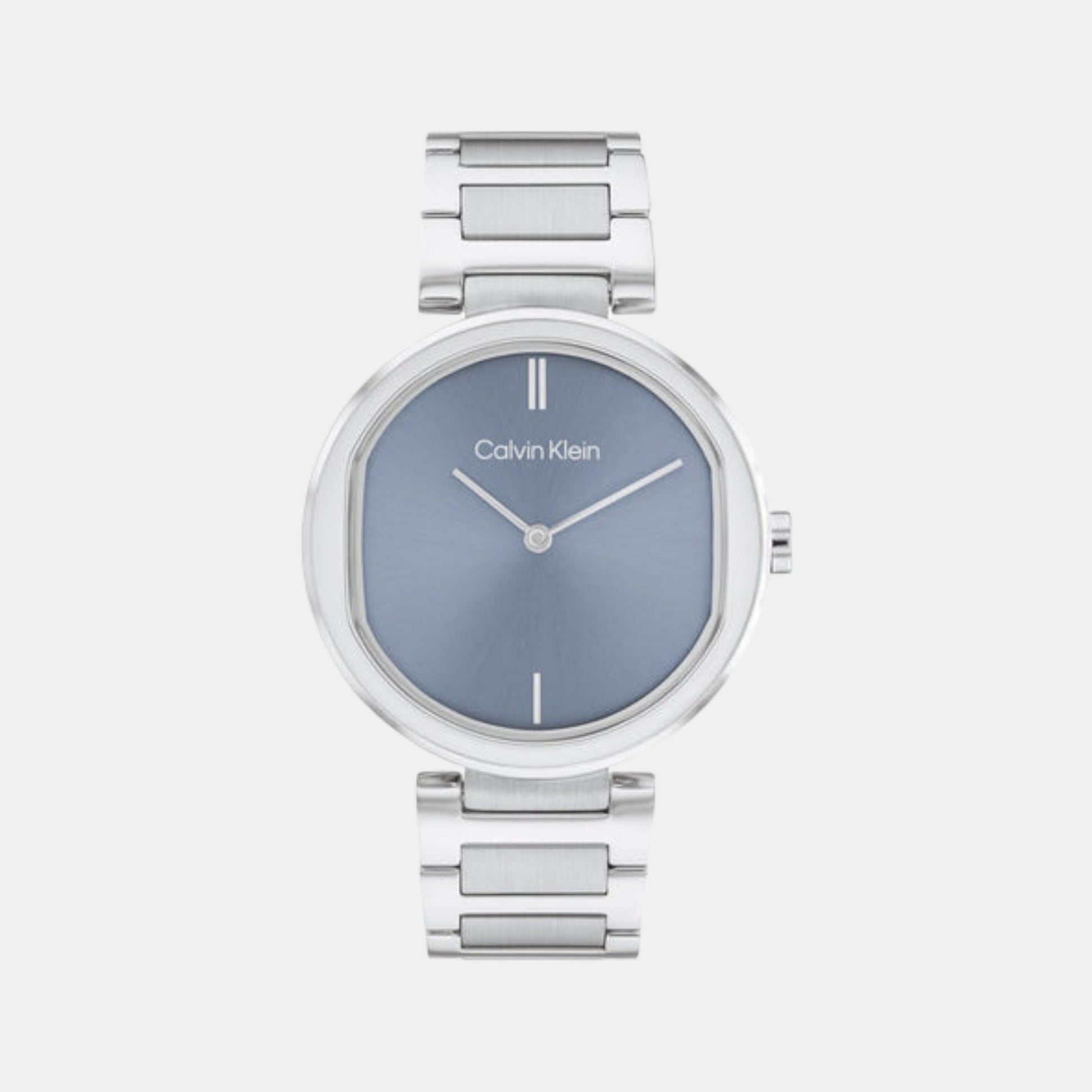Ck Sensation Women Quartz Blue Dial Analog Stainless Steel Watch 25200250