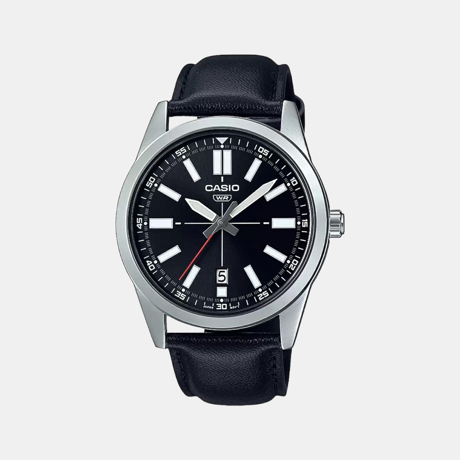 Enticer Men Quartz Black Dial Analog Leather Watch A1953