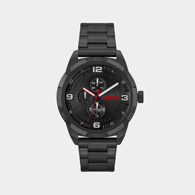 Grip Men Quartz Black Dial Chronograph Stainless Steel Watch 1530279
