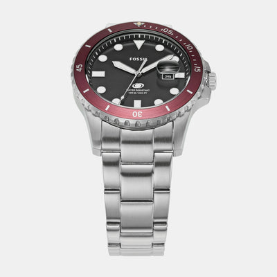 Fossil Blue Dive Men Quartz Black Dial Analog Stainless Steel Watch FS6013