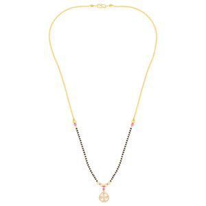 Pink Diamond Flower Mangalsutra For Women