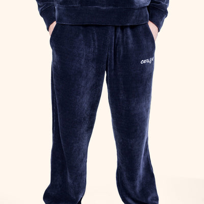 CERISE BREEZY CORD PANTS - NAVY BLUE