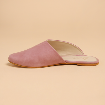 Cradle Pink Leather Mules
