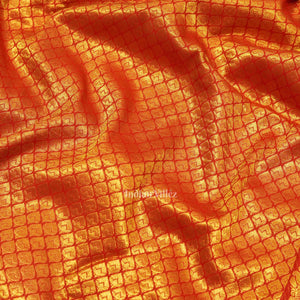 Red With Golden Pure Kanjivaram Silk Saree