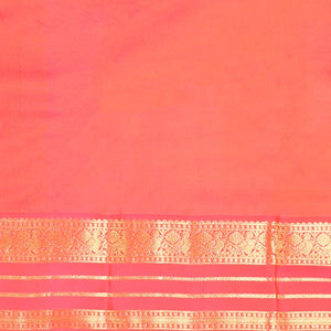 Cream floral buttas silk saree with korvai border of rekku , mayil design & intricate jaal zari design pallu