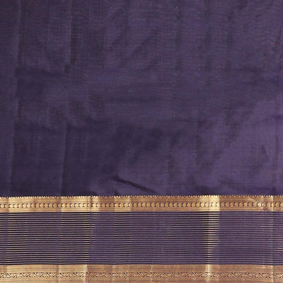 Green butta vasundhara elite silk saree with contrast zari striped border & striped, zari buttas zari design pallu