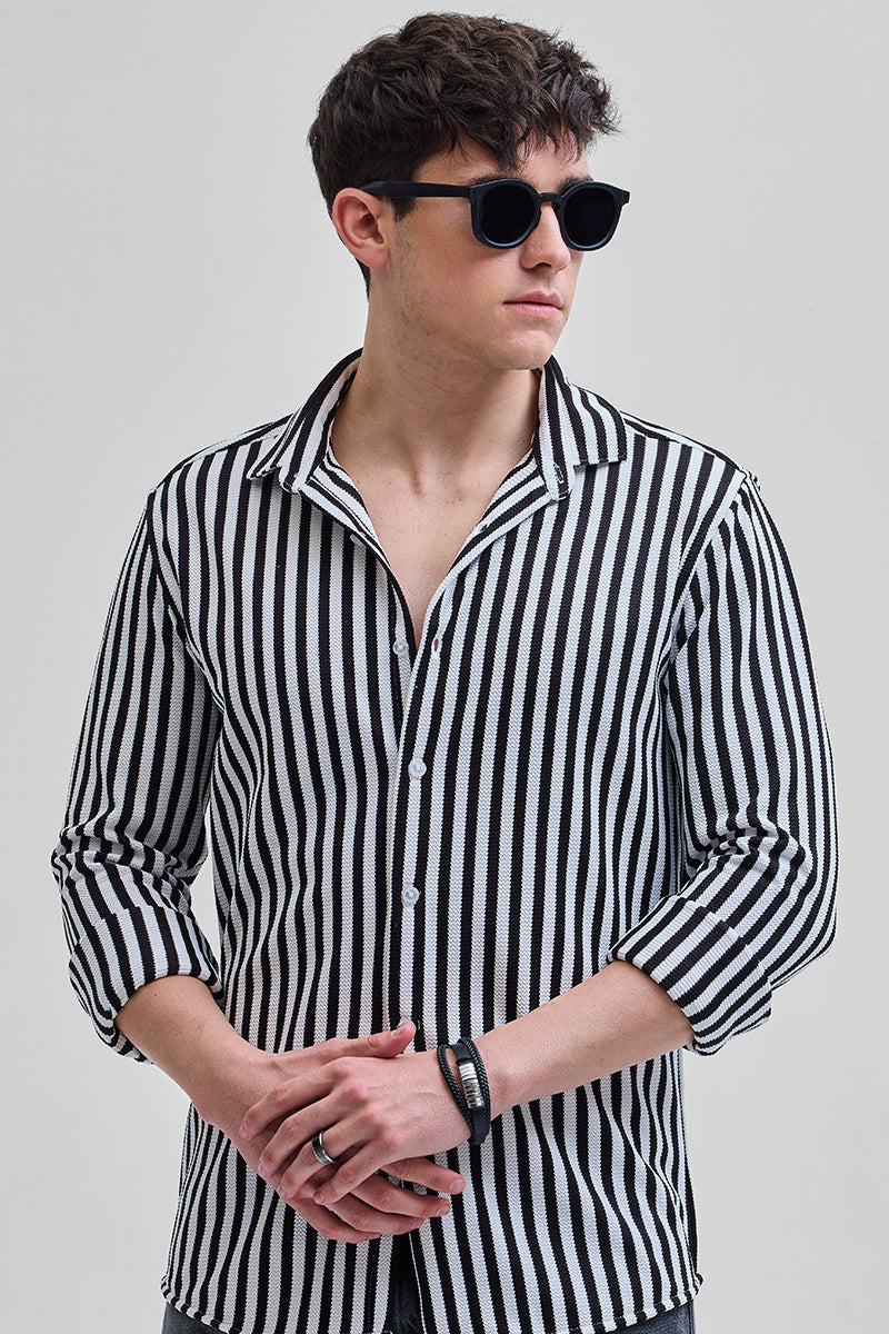 Black Stripes Slim Fit Shirt