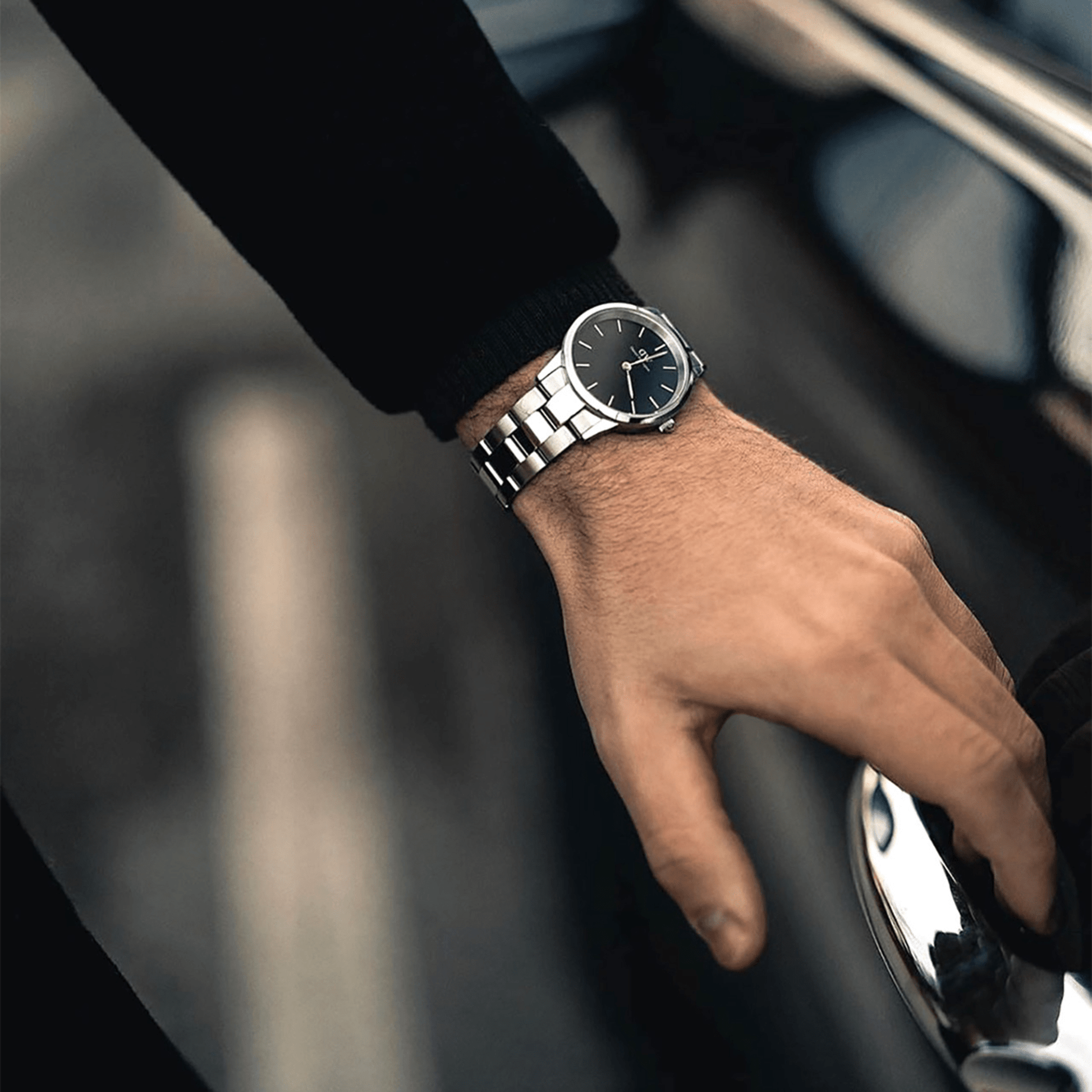 Iconic Link Black & Sliver