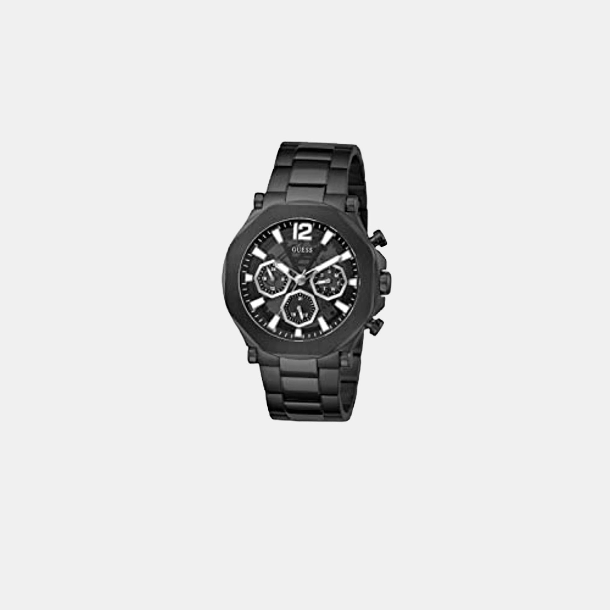 Edge Men Quartz Black Dial Chronograph Stainless Steel Watch GW0539G3