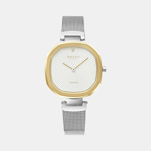 Brilliant Women Quartz Silver Dial Analog Stainless Steel Watch V277LXFIMC