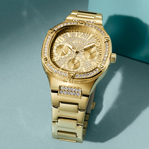 Duchess Women Quartz Champagne Dial Analog Stainless Steel Watch GW0558L2