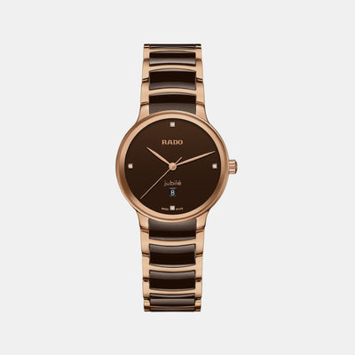 Centrix Women Quartz Brown Dial Chronograph Ceramic Watch R30024712