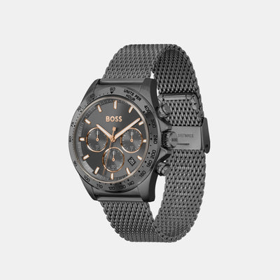 Hero Men Quartz Grey Dial Chronograph Mesh Watch 1514021