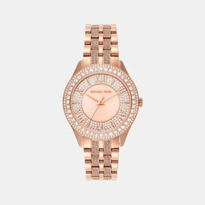 Harlowe Women Quartz Rose Gold Dial Analog Stainless Steel Watch MK4710