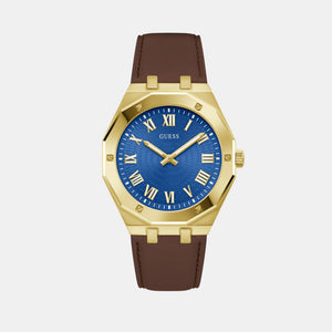 Asset Men Quartz Blue Dial Analog Leather Watch GW0663G2