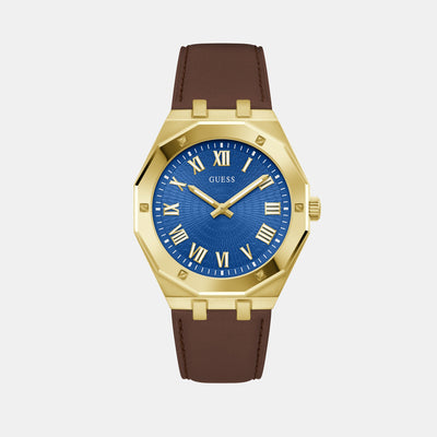 Asset Men Quartz Blue Dial Analog Leather Watch GW0663G2