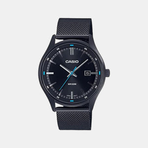 Enticer Men Quartz Black Dial Analog Stainless Steel Watch A2103