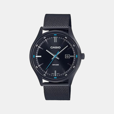 Enticer Men Quartz Black Dial Analog Stainless Steel Watch A2103