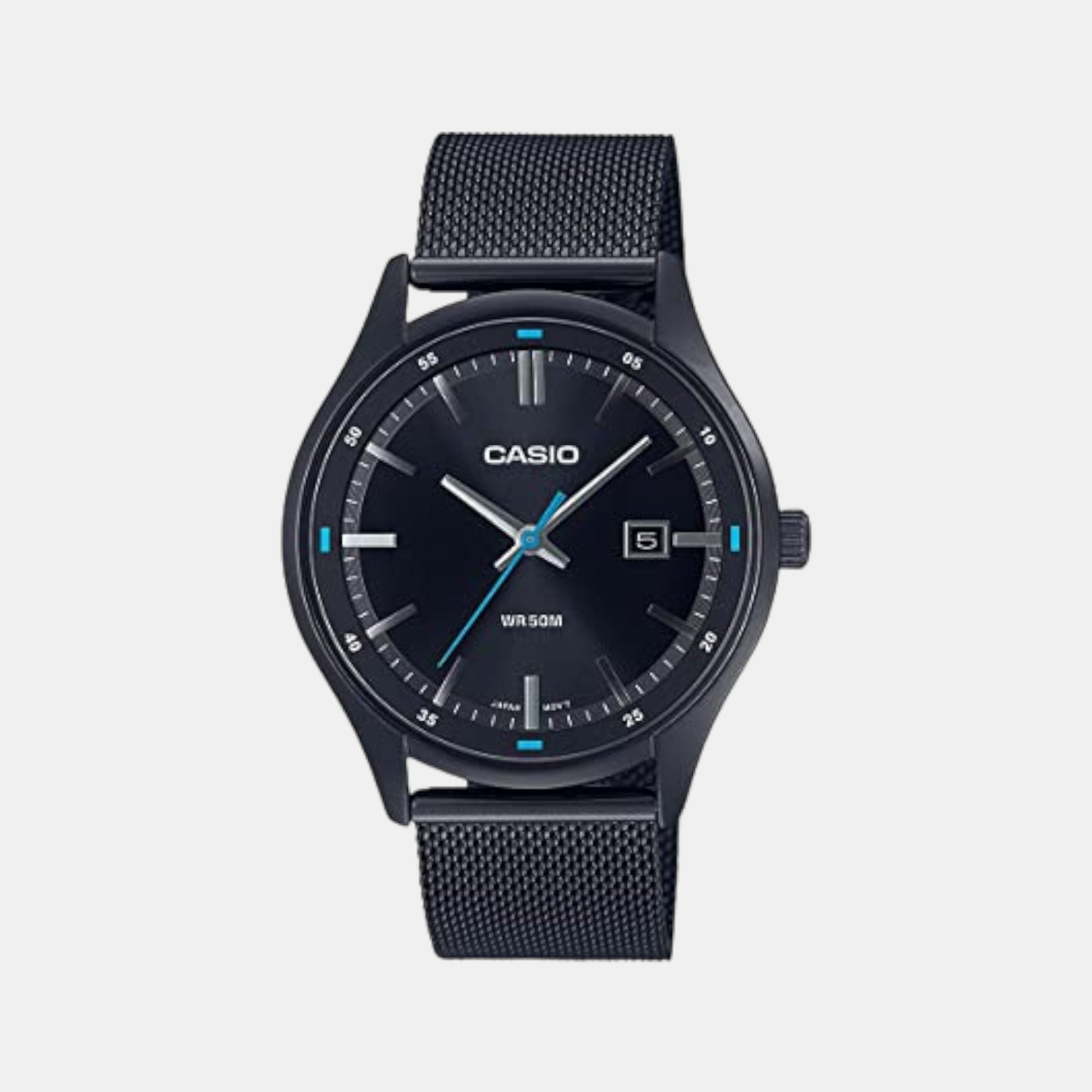 Enticer Men Quartz Black Dial Analog Stainless Steel Watch A2103