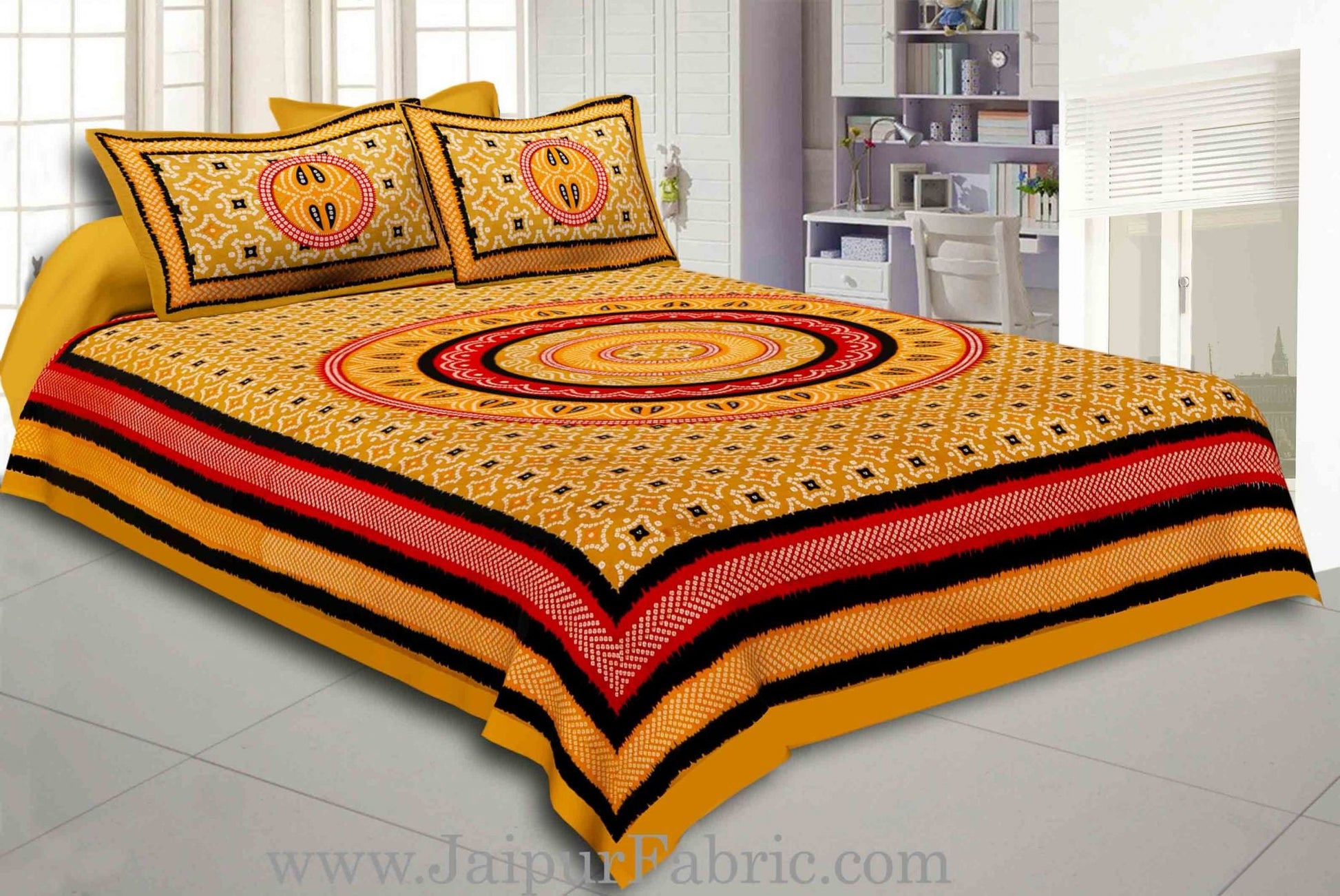 COMBO104  Beautiful Multicolor 4 Bedsheet + 8 Pillow Cover