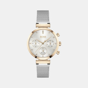 Flawless Women Quartz Silver Dial Analog Stainless Steel Watch 1502551