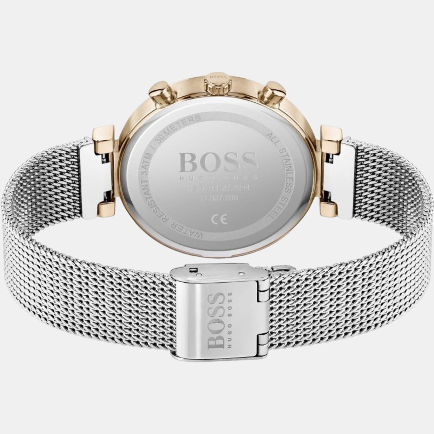 Flawless Women Quartz Silver Dial Analog Stainless Steel Watch 1502551