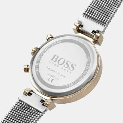 Flawless Women Quartz Silver Dial Analog Stainless Steel Watch 1502551