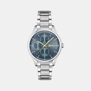 Grand Course Women Quartz Blue Dial Analog Stainless Steel Watch 1502583
