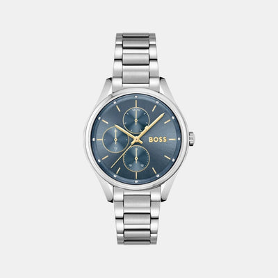 Grand Course Women Quartz Blue Dial Analog Stainless Steel Watch 1502583