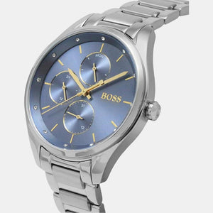 Grand Course Women Quartz Blue Dial Analog Stainless Steel Watch 1502583