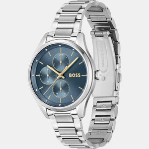 Grand Course Women Quartz Blue Dial Analog Stainless Steel Watch 1502583