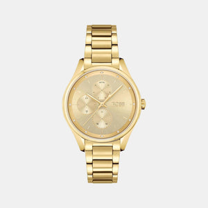 Grand Course Women Quartz Gold Dial Chronograph Stainless Steel Watch 1502584