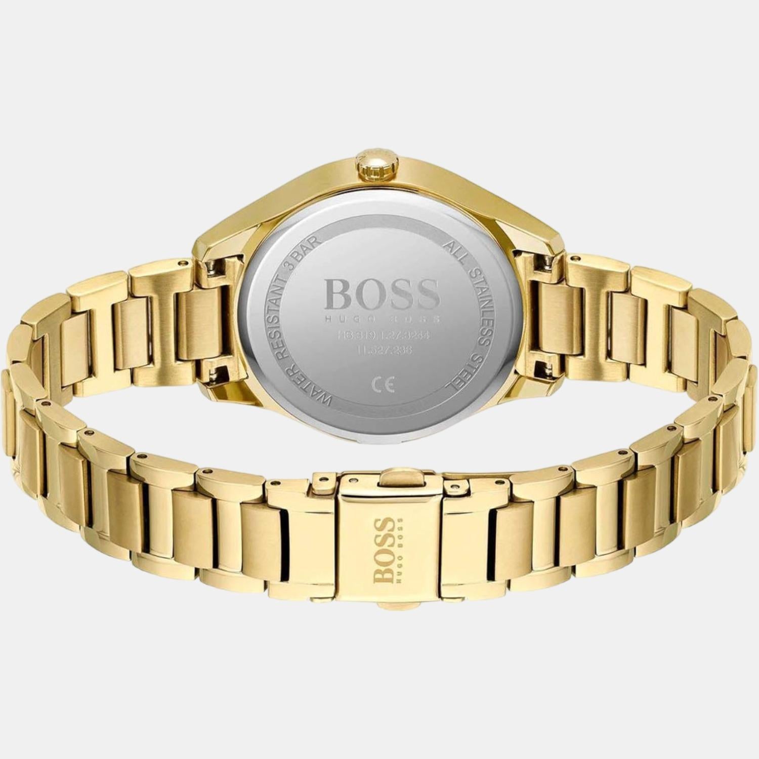 Grand Course Women Quartz Gold Dial Chronograph Stainless Steel Watch 1502584