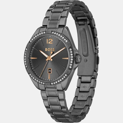 Felina Women Quartz Grey Dial Analog Stainless Steel Watch 1502620