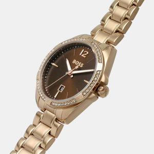 Felina Women Quartz Brown Dial Analog Stainless Steel Watch 1502621