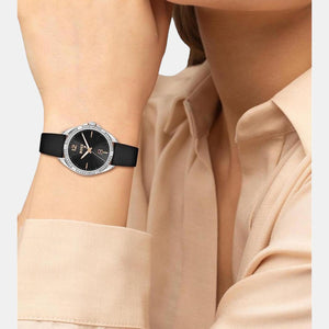 Felina Women Quartz Black Dial Analog Leather Watch 1502624
