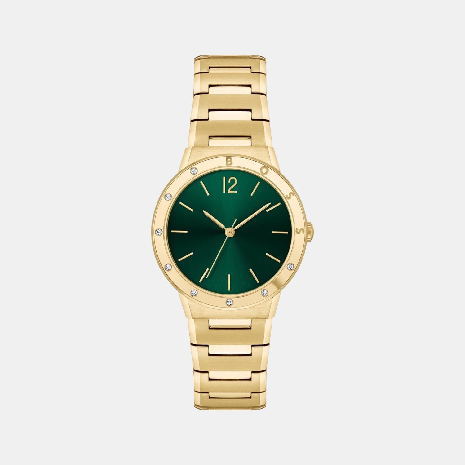 Breath Women Quartz Green Dial Analog Stainless Steel Watch 1502649