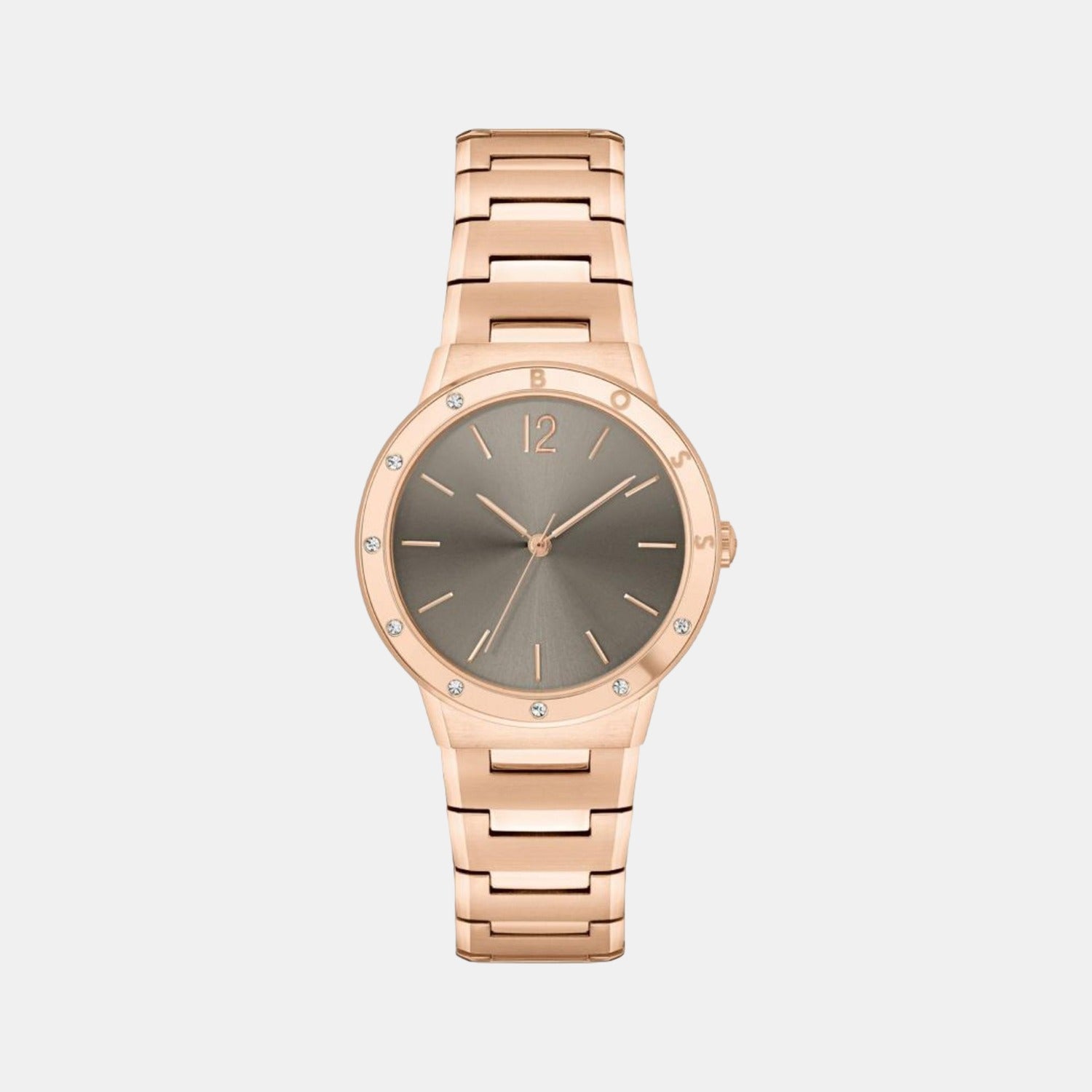 Breath Women Quartz Brown Dial Analog Stainless Steel Watch 1502651