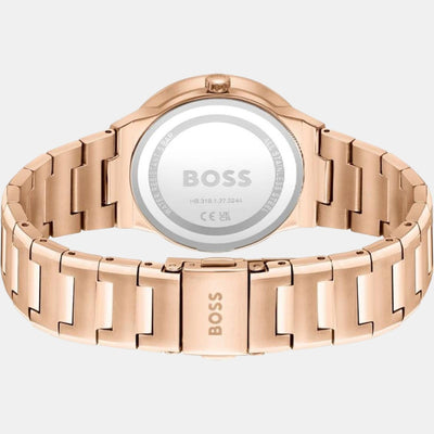 Breath Women Quartz Brown Dial Analog Stainless Steel Watch 1502651