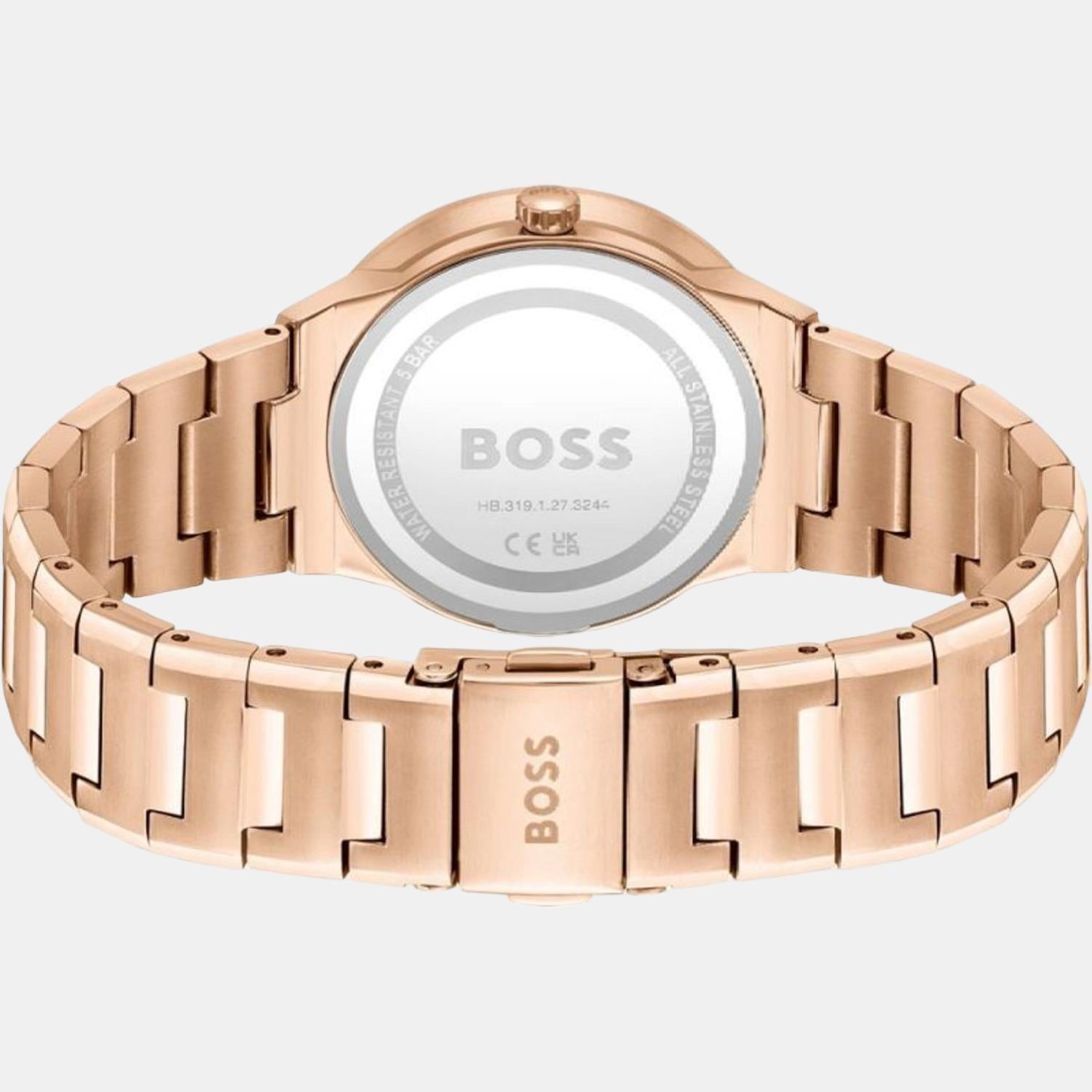 Breath Women Quartz Brown Dial Analog Stainless Steel Watch 1502651