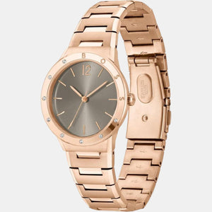 Breath Women Quartz Brown Dial Analog Stainless Steel Watch 1502651
