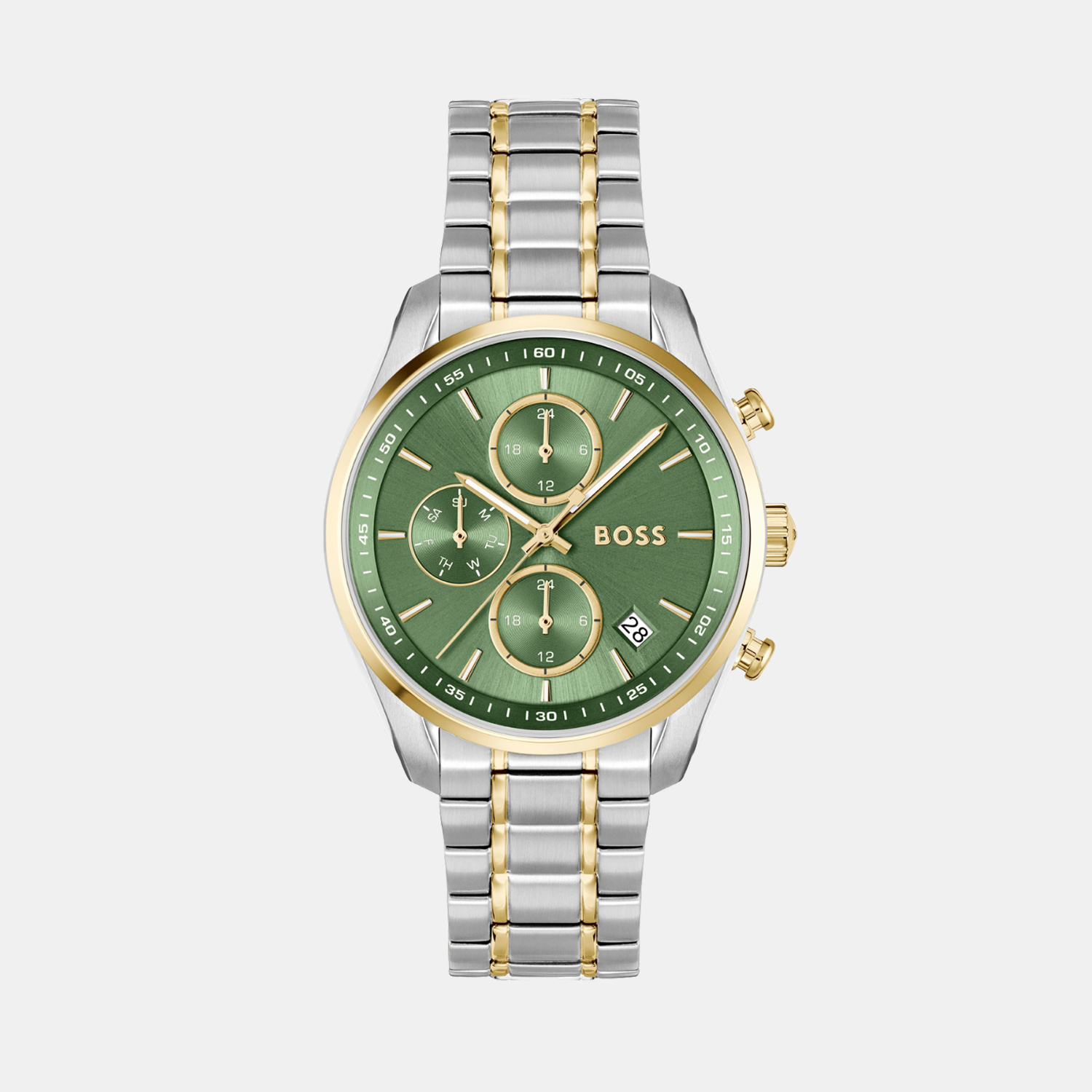 Grand Tour Women Quartz Green Dial Chronograph Stainless Steel Watch 1502766