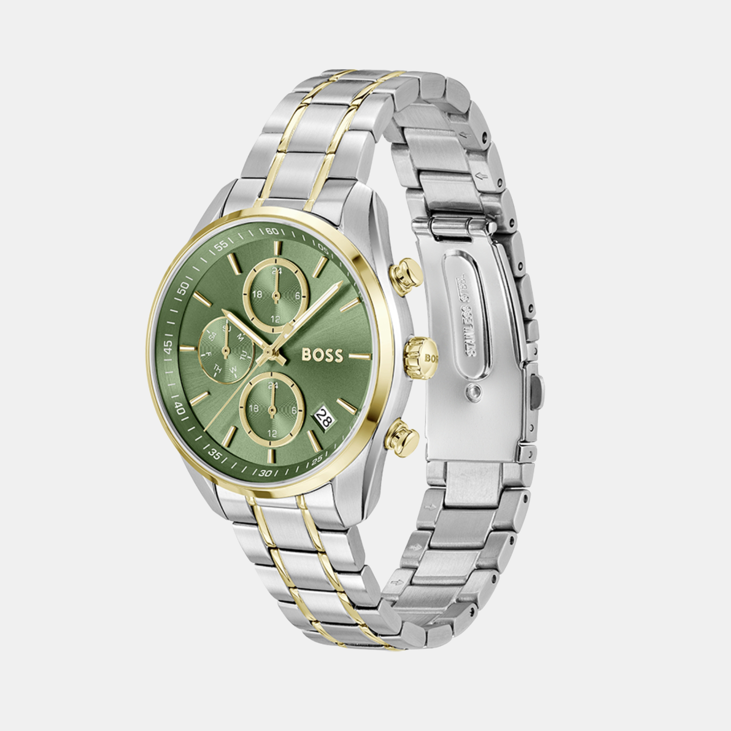 Grand Tour Women Quartz Green Dial Chronograph Stainless Steel Watch 1502766