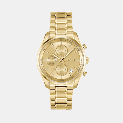 Grand Tour Women Quartz Gold Dial Chronograph Stainless Steel Watch 1502768